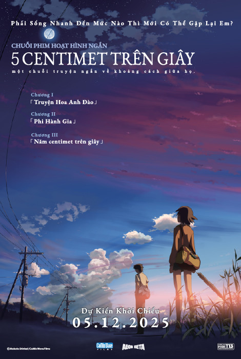 PHIM 5 CENTIMET TRÊN GIÂY - 5 CENTIMETERS PER SECOND - 2025